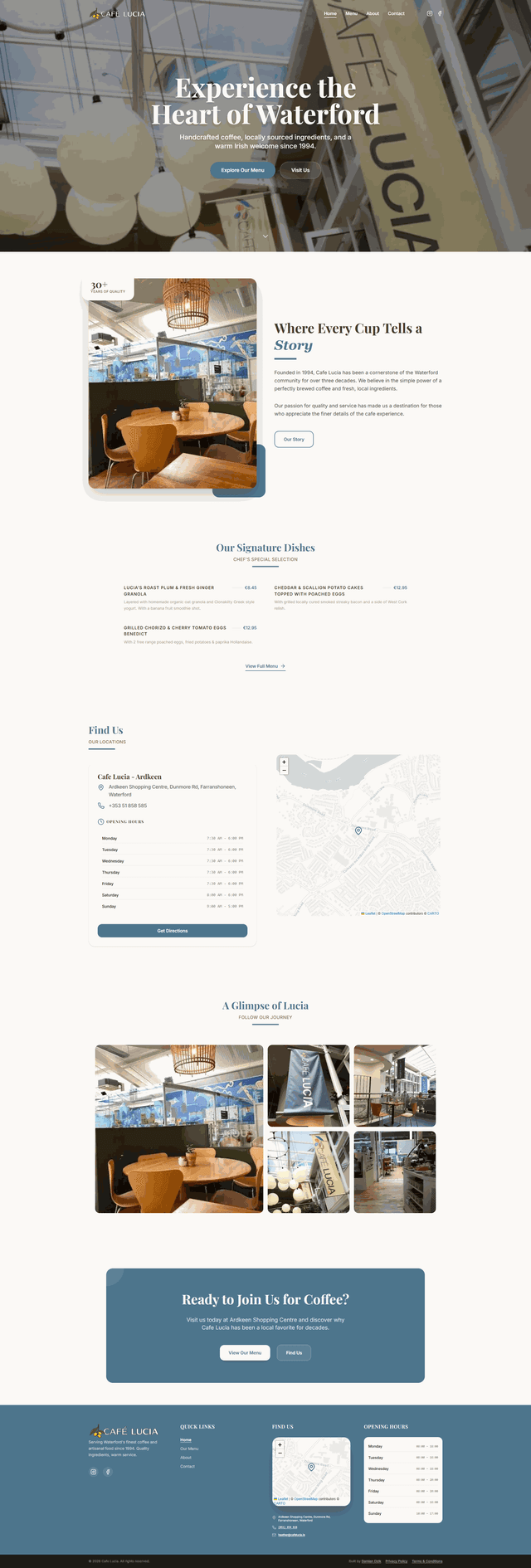 Cafe Lucia website project