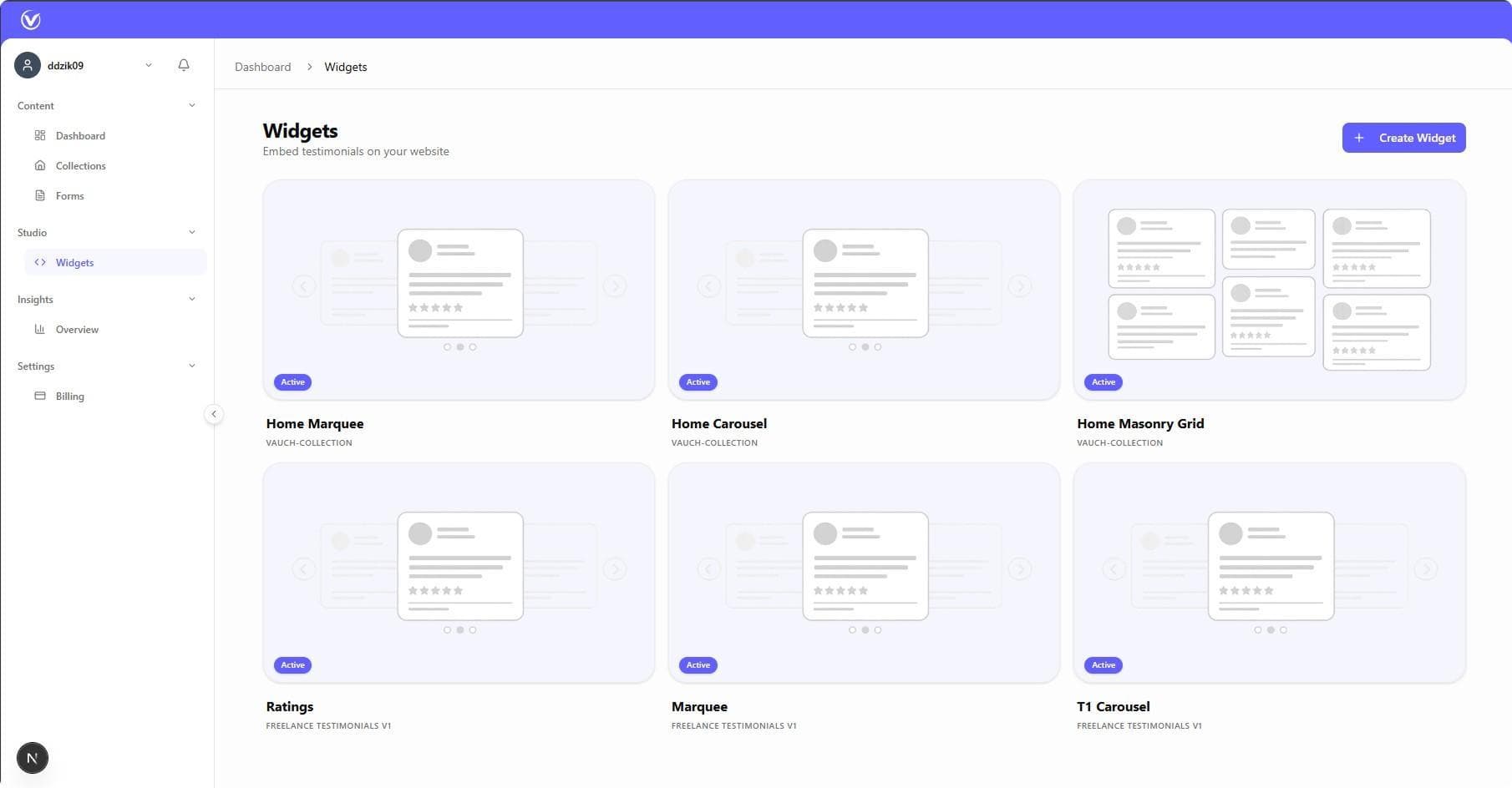 Widget Panel - Various embeddable display options